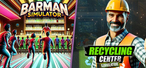 Barman in Recycling Center banner