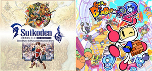 Suikoden I&II HD Remaster Gate Rune and Dunan Unification Wars & SUPER BOMBERMAN R2 banner