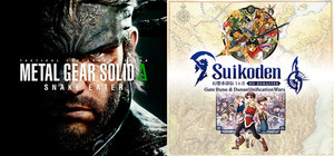 METAL GEAR SOLID Δ: SNAKE EATER & Suikoden I&II HD Remaster Gate Rune and Dunan Unification Wars banner