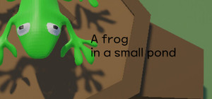 A frog in a small pond banner