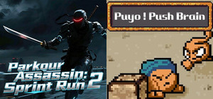 🔪2️⃣Parkour Assassin: Sprint Run 2 x 🧠Puyo! Push Brain banner