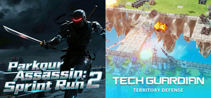 🔪2️⃣Parkour Assassin: Sprint Run 2 x 🏰TechGuardian: Territory Defense banner