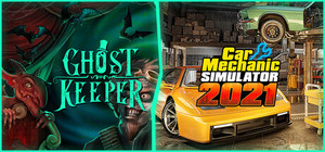 Ghost Keeper and Car Mechanic Simulator 2021 banner