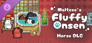 Maltese's Fluffy Onsen - Horse banner