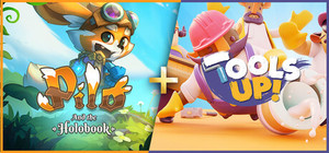Pilo and the Holobook + Tools Up! banner