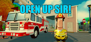 OPEN UP SIR! banner