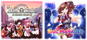 Maid Cafe on Electric Street + Idol Manager banner