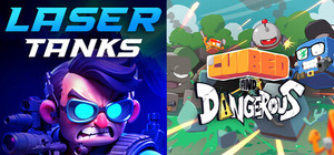 Laser Tanks x Cubed and Dangerous: Fast Paced Action banner