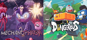 Mechanophagia x Cubed and Dangerous: Stylized Twin-stick Action banner
