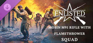 Enlisted - Mosin M91 rifle with flamethrower Squad banner
