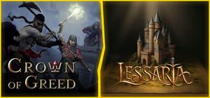 Crown of Greed x Lessaria: Fantasy Kingdom Sim banner