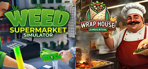 Weed Supermarket Simulator x Wrap House Simulator banner