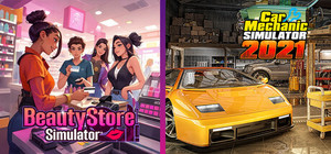 Beauty Store Simulator and Car Mechanic Simulator 2021 banner