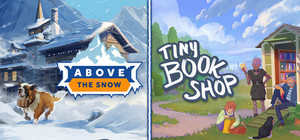 Above the Snow & Tiny Bookshop banner