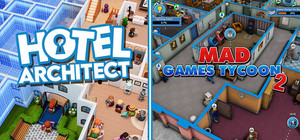 Hotel Architect x Mad Games Tycoon 2 banner
