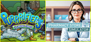 Pharmacy Store Simulator x Purrrifiers banner