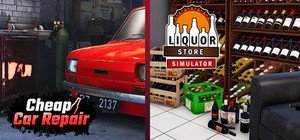 Cheap Car Repair x Liquor Store Simulator banner