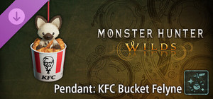Monster Hunter Wilds - Pendant: KFC Bucket Felyne banner