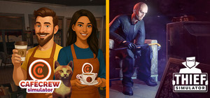 Cafe Crew Simulator and Thief Simulator banner