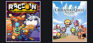 RACCOIN: Coin Pusher Roguelike + Crusaders Quest : Hero Town banner