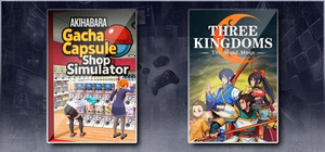 Gacha Capsule Shop Simulator - Akihabara & Three Kingdoms: The Blood Moon banner