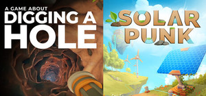A Game About Digging A Hole X Solarpunk banner