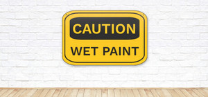 CAUTION WET PAINT banner