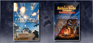 Artificial Extinction 2 & Stickman Strikes: Conquer Fantasy World banner