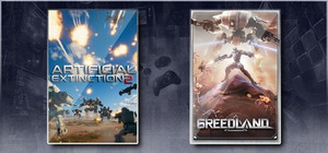 Artificial Extinction 2 & Greedland banner