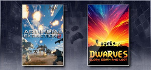 Artificial Extinction 2 & Dwarves: Glory, Death and Loot banner