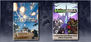 Artificial Extinction 2 & Monster Battles banner