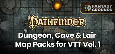 Fantasy Grounds Pathfinder Dungeon, Cave & Lair Map Packs for VTT Vol. 1