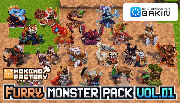 RPG Developer Bakin Mokemo Factory Furry Monster Pack Vol.01