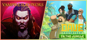 Vampire Survivors X DAVE THE DIVER banner
