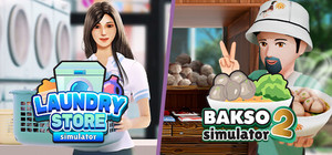 Bakso Simulator 2 x Laundry Store Simulator banner