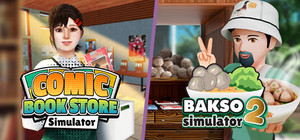 Bakso Simulator 2 x Comic Book Store Simulator banner