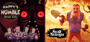 Happy's Humble Burger Cult + Hello Neighbor banner