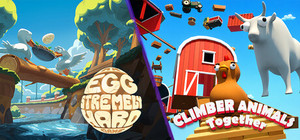 An Eggstremely Hard Game x Climber Animals Together banner