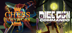 Survivors with Chess and Dice Guns banner