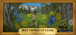 Best Viewed Up Close: Oil on Canvas banner