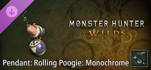 Monster Hunter Wilds - Pendant: Rolling Poogie: Monochrome banner