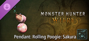 Monster Hunter Wilds - Pendant: Rolling Poogie: Sakura banner