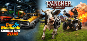 Rancher: A new life + Car Mechanic Simulator 18 banner