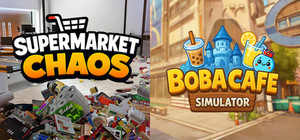 Boba Cafe Simulator × Supermarket Chaos banner