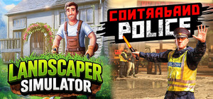 Landscaper Simulator and Contraband Police banner