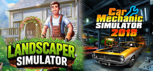 Landscaper Simulator and Car Mechanic Simulator 2018 banner