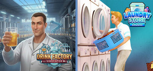 Drink Factory x Laundry Store Simulator banner