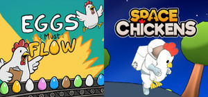 Space Chickens x Eggs Must Flow banner
