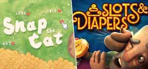 Snap the Cat + Slots & Diapers banner