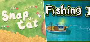Snap the Cat + Fishing Inc banner